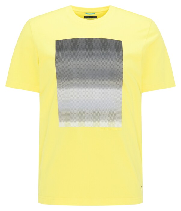 Pierre Cardin Fantasy Stripe Print Round Neck T-Shirt Prisma Yellow