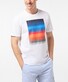Pierre Cardin Fantasy Stripe Print Round Neck T-Shirt Wit