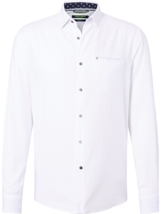 Pierre Cardin Faux Uni Denim Academy Shirt White