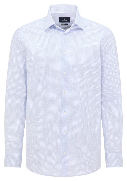 Pierre Cardin Fine Fantasy Pattern Kent Shirt Light Blue