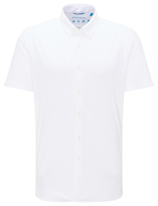 Pierre Cardin Futureflex 2-Tone Pique Shirt White