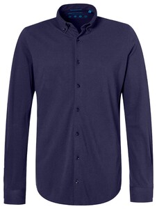 Pierre Cardin Futureflex Piqué Overhemd Donker Blauw