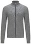 Pierre Cardin Knit Cardigan Zip Rib Look Grey