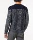 Pierre Cardin Knit Check Fantasy Pattern Pullover Navy