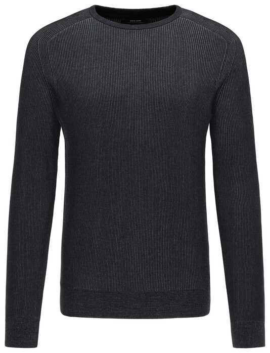 Pierre Cardin Knitted Rib Look Pullover Trui Navy