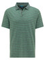 Pierre Cardin Linen Cotton Mix Striped Poloshirt Urban Green