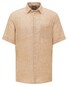 Pierre Cardin Linen Look Cotton Button Under Airtouch Shirt Camel