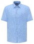 Pierre Cardin Linen Look Cotton Check Button Under Airtouch Shirt Light Blue