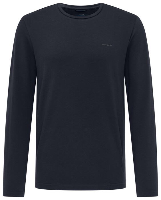 Pierre Cardin Long Sleeve Round Neck T-Shirt Navy
