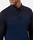 Pierre Cardin Longsleeve Block Stripe Jersey Poloshirt Blue
