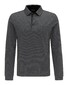 Pierre Cardin Longsleeve Interlock Bicolor Stripe Poloshirt Black