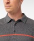 Pierre Cardin Longsleeve Interlock Futureflex Stripe Poloshirt Shell Grey