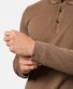 Pierre Cardin Longsleeve Micro Dot Interlock Poloshirt Light Brown