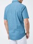 Pierre Cardin Minimal Structure Short Sleeve Overhemd Aqua