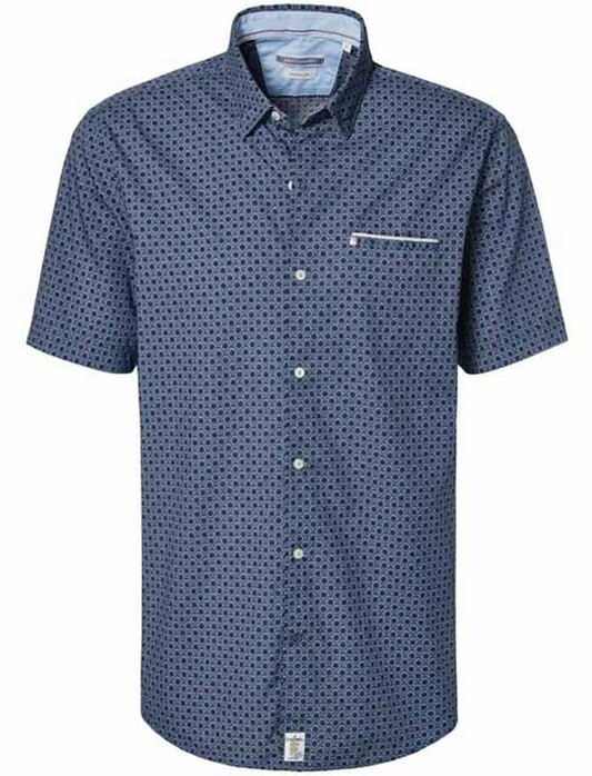Pierre Cardin Minimal Structure Short Sleeve Overhemd Blauw
