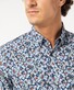 Pierre Cardin Modern Casual Denim Academy Floral Shirt Blue