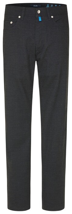 Pierre Cardin Modern Lyon 5-Pocket Check Pants Marine