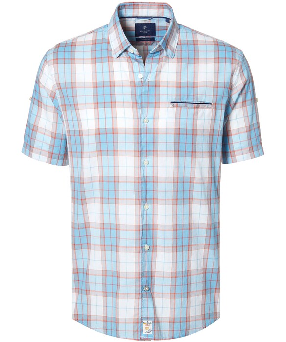 Pierre Cardin Multi Check Short Sleeve Overhemd Multicolor