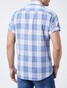 Pierre Cardin Multi Check Short Sleeve Shirt White-Blue