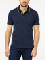 Pierre Cardin Piqué Airtouch Uni Fine Contrast Poloshirt Navy Blue Melange