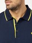 Pierre Cardin Piqué Airtouch Uni Fine Contrast Poloshirt Navy Blue Melange