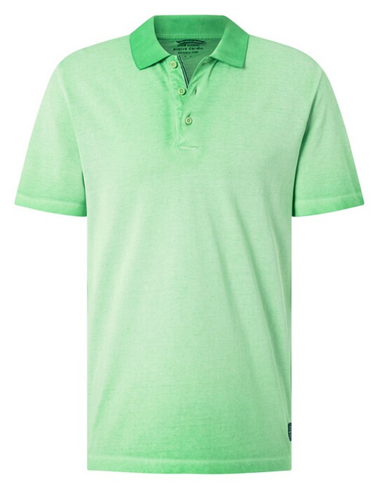 Pierre Cardin Piqué Cold Dye Denim Academy Poloshirt Green