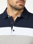 Pierre Cardin Piqué Futureflex Block Stripe Poloshirt Navy Blue Melange