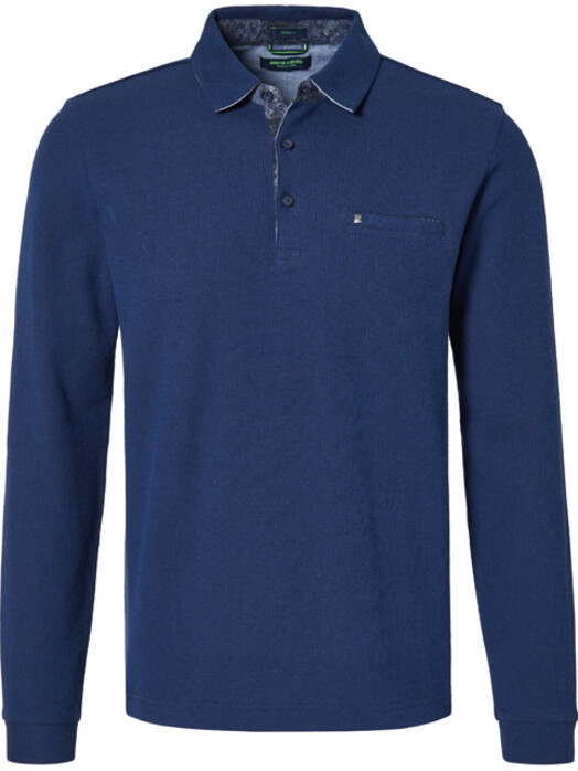 Pierre Cardin Polo Bicolor Structure Donker Blauw