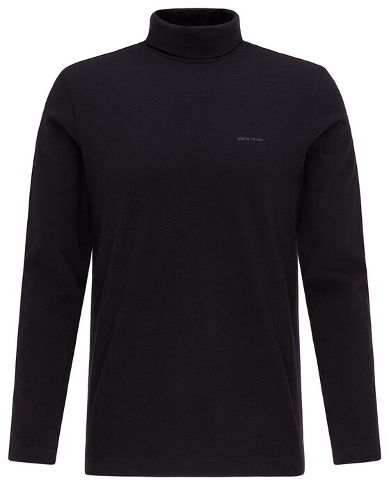 Pierre Cardin Rollneck Jersey Shirt T-Shirt Black