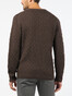 Pierre Cardin Round Neck Voyage Cable Sweater Pullover Brown