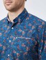 Pierre Cardin Short Sleeve Fantasy Shirt Mid Blue
