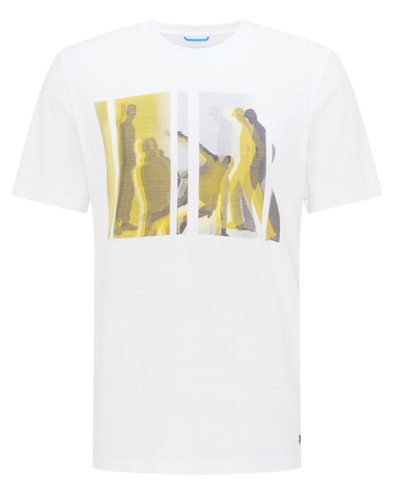 Pierre Cardin Slub Jersey Fantasy Print T-Shirt White