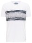 Pierre Cardin Slub Jersey T-Shirt White-Navy