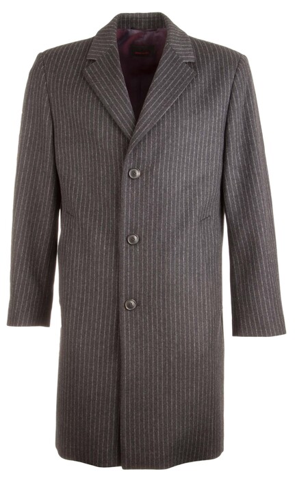 Pierre Cardin Stripe Coat Jas Antraciet