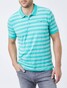 Pierre Cardin Striped Airtouch Pique Polo Turquoise
