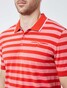 Pierre Cardin Striped Airtouch Pique Polo Vuurrood