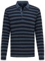Pierre Cardin Striped Polo Long Sleeve Poloshirt Dark Evening Blue