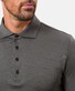 Pierre Cardin Supima Cotton Interlock Fine Subtle Stripe Effect Poloshirt Urban Green Grey