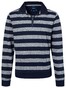 Pierre Cardin Sweat Stripe Zip Pullover Navy