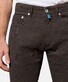Pierre Cardin Two Tone Lyon 5-Pocket Pants Dark Brown Melange