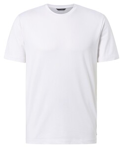 Pierre Cardin Voyage Shirt Uni Comfort Stretch Round Neck T-Shirt Wit