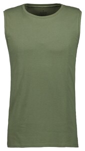 Ragman Athletic Jersey Shirt Round Neck Ondermode Olive