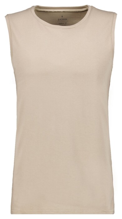 Ragman Athletic Jersey Shirt Round Neck Ondermode Walnut