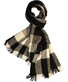 Ragman Checked Scarf Anthracite Grey