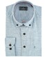 Ragman Cotton Stripe Authentic Overhemd Midden Blauw
