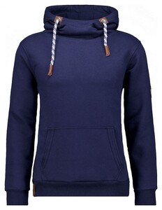 Ragman Drawstring Hoodie Sweat Trui Donker Blauw