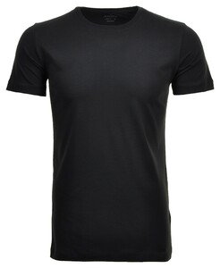 Ragman Fine Single Jersey Round Neck 2Pack Body Fit T-Shirt Black