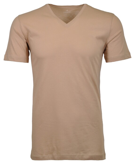 Ragman Fine Single Jersey V-Neck 2Pack Body Fit T-Shirt Light Skin
