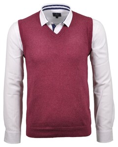 Ragman Knitted Supersoft Cotton Cashmere V-Neck Slip-Over Blackberry