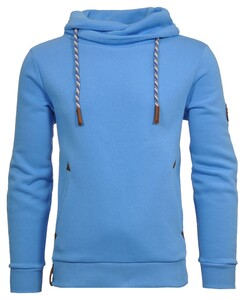 Ragman Light Summer Sweat Maseltov Drawstring Collar Trui Licht Blauw